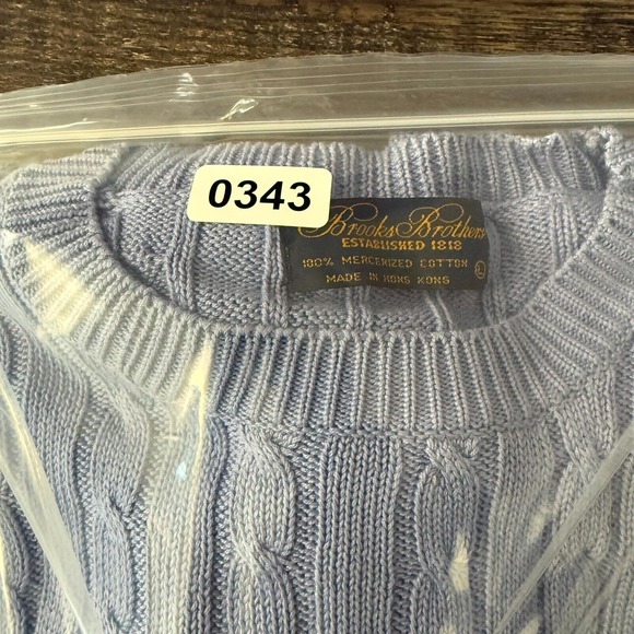 Brooks Brothers Sweater Women Large Purple Cable Knit Crew Long Sleeve Pullover - Picture 9 of 9
